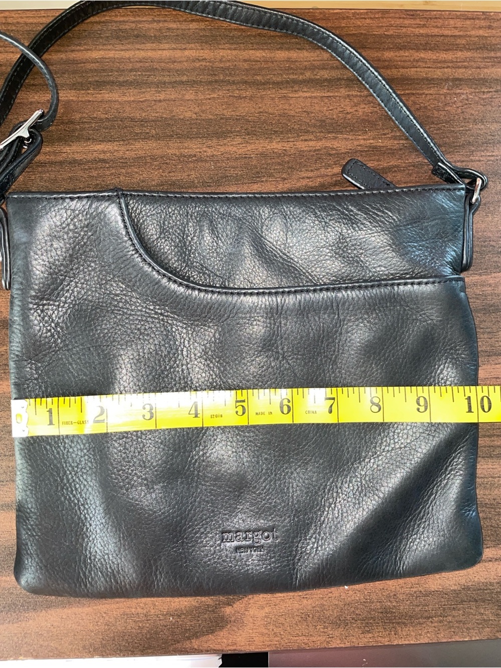 Margot New York Black Leather Crossbody Bag - Picture 10 of 12